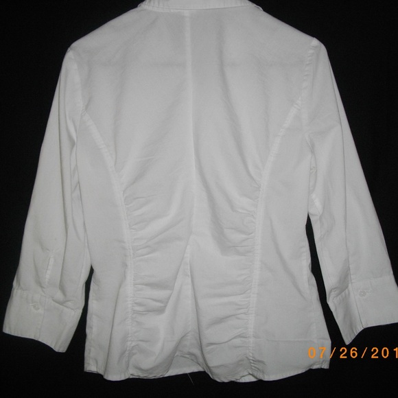 White Edward M 3/4 Sleeves Casual Shirt - Picture 3 of 8